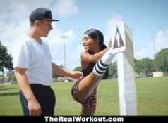 Brittney White works out...