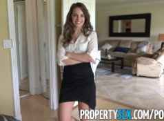 PropertySex Insanely hot realtor flirts with client and fucks on camera...