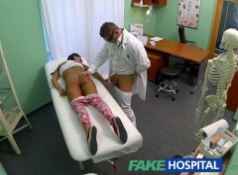 FakeHospital Young teen girl not on birth control bends over for doctors cr...