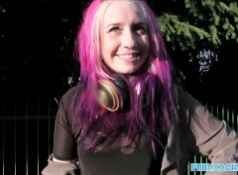 PublicAgent American slut talks dirty fucking outdoors in Prague...