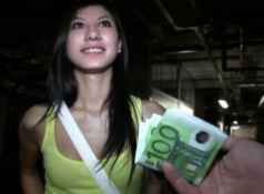 Cute brunette student trades sex for some extra cash...