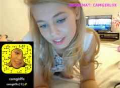 Blonde teen show Snapchat: Camgirl9x...